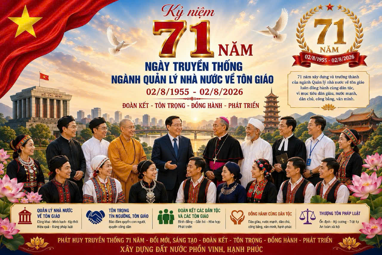 Kỷ niệm 71 năm ngày truyền thống ngành quản lý nhà nước về tôn giáo